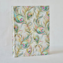 Load image into Gallery viewer, Hard Cover Recycled Liberty Print Cotton Book Cloth Journal-Peacock