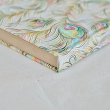 Load image into Gallery viewer, Hard Cover Recycled Liberty Print Cotton Book Cloth Journal-Peacock