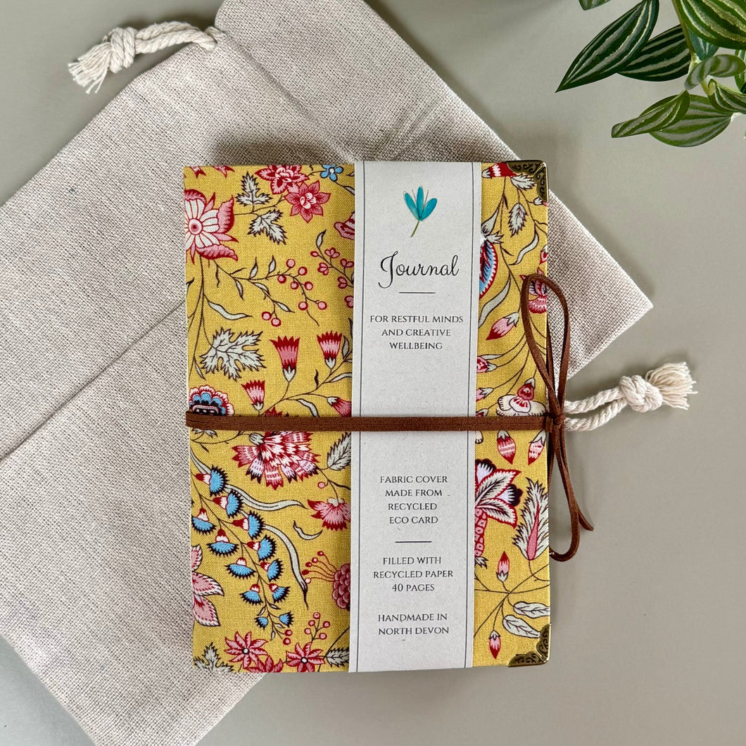 Botanical Paradise - Fabric Covered Art Journal / Notebook