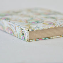 Load image into Gallery viewer, Hard Cover Recycled Liberty Print Cotton Book Cloth Journal-Peacock
