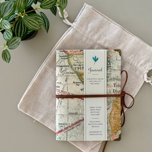 The Explorer - Fabric Covered Art Journal / Notebook
