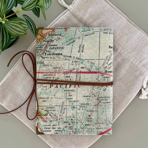 The Explorer - Fabric Covered Art Journal / Notebook